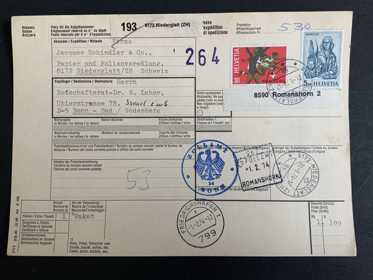Tutti i francobolli: Niederglatt Briefmarken – Usato da Binningen venduto da chr_cr5n