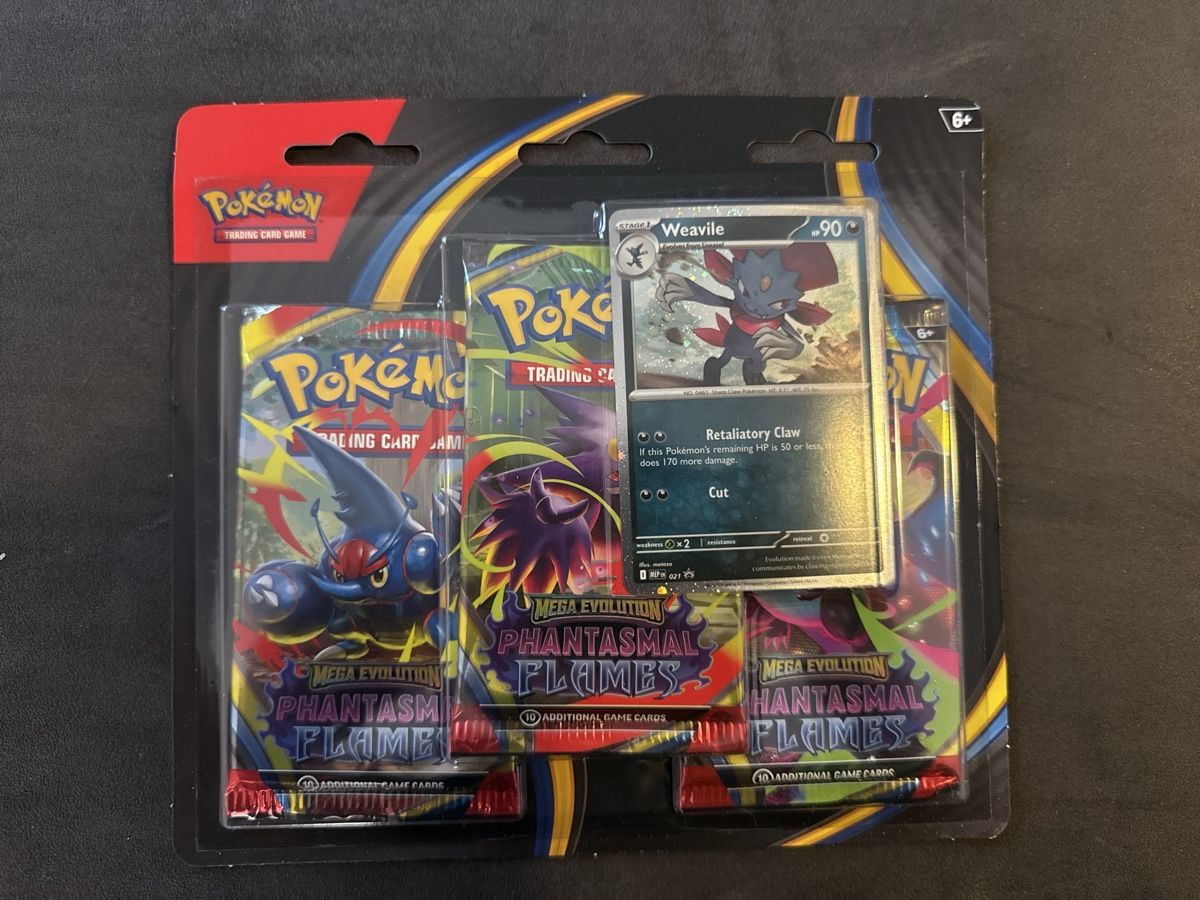 Pokémon Carte collezionabili: Blister MEG Phantasmal Flames - Weavile MEP 021 – Nuovo e nell'imballaggio originale da Martigny venduto da lauraalizeepil