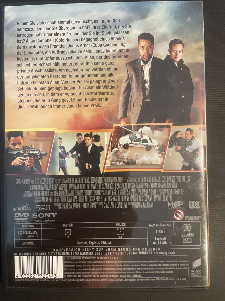 Tutti i DVDs: The Hit List, mit Cuba Gooding jr. – Usato da Winterthur venduto da machmaschine 1