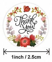 100 Stück Frühlingshafte "Thank You" Sticker, 2.5 cm