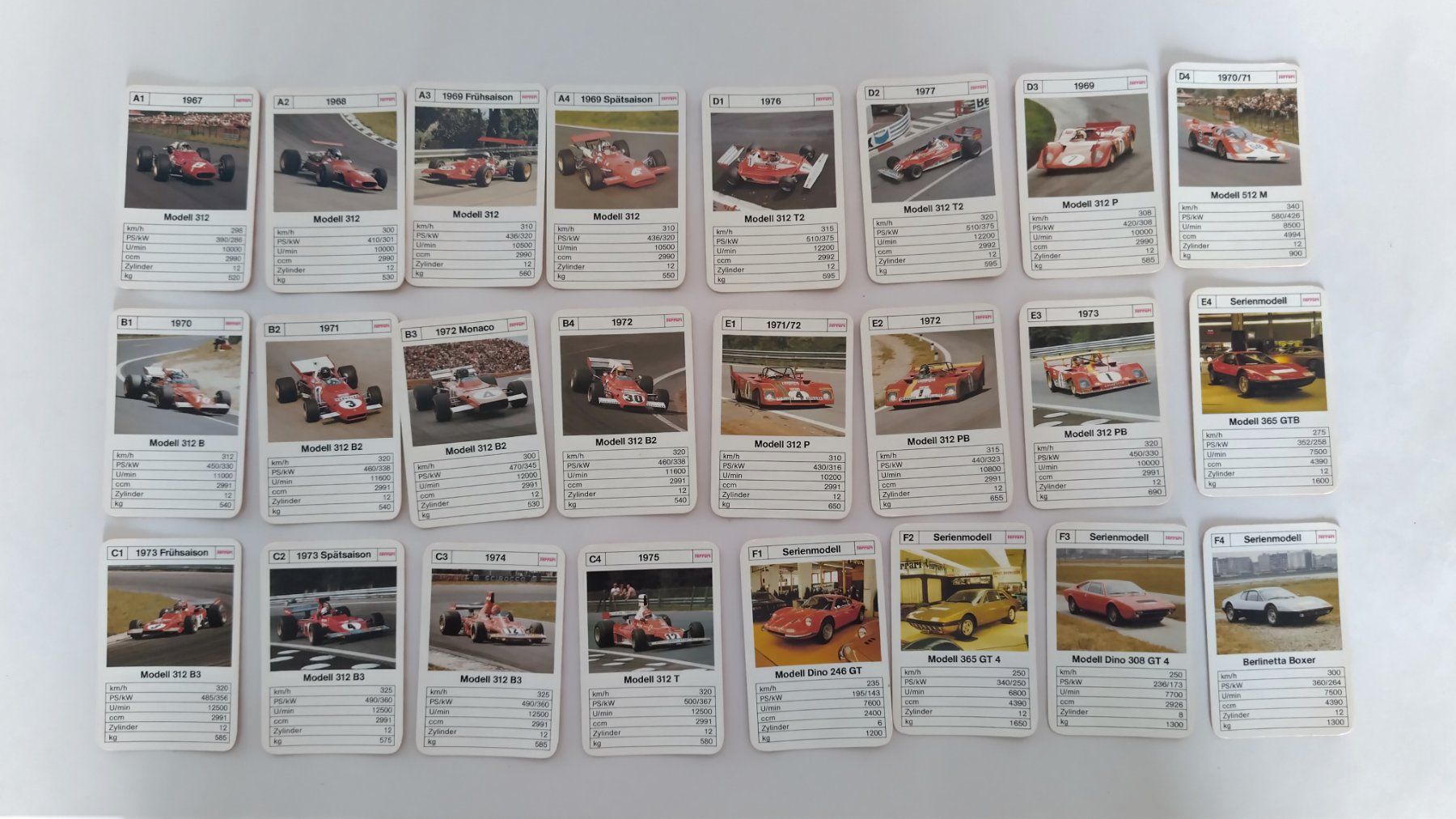 Giochi: Auto Quartett / Maxi Mini /  Ferrari / 24 Karten ab Fr. 4.- – Usato da Bellach venduto da JingleJerry 2