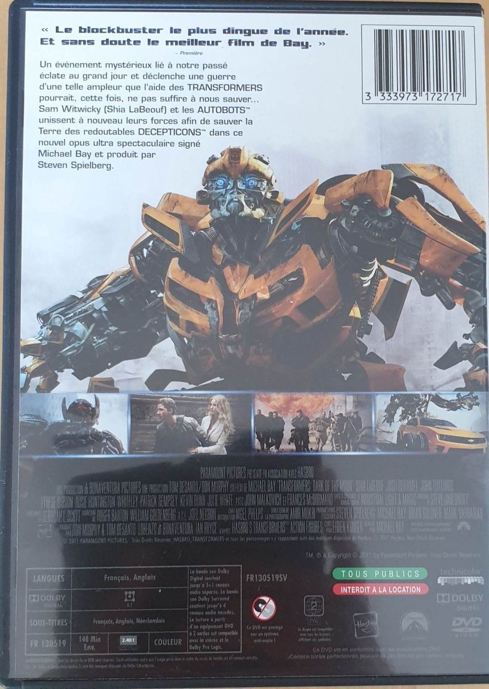 Alle DVDs: Transformers 3 :  Face cachée de la Lune (2011) – Gebraucht aus La Tour-de-Peilz von Resize 1