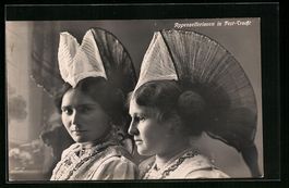 AK Appenzellerinnen in Fest-Tracht, 1925