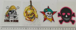 Schädel / Skull / Totenkopf  (4 Aufkleber)