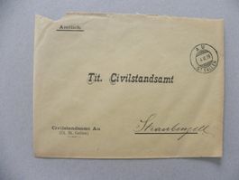 Brief Standesamt Au SG 1899 Post Ortsgeschicht Beleg Bruggen