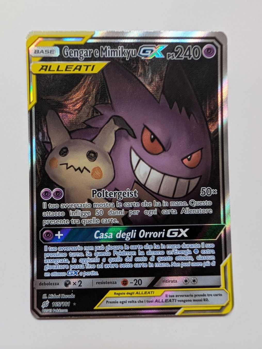 Pokémon Carte collezionabili: Gengar & Mimikyu GX 165/181 – Usato da Locarno venduto da gilbo33