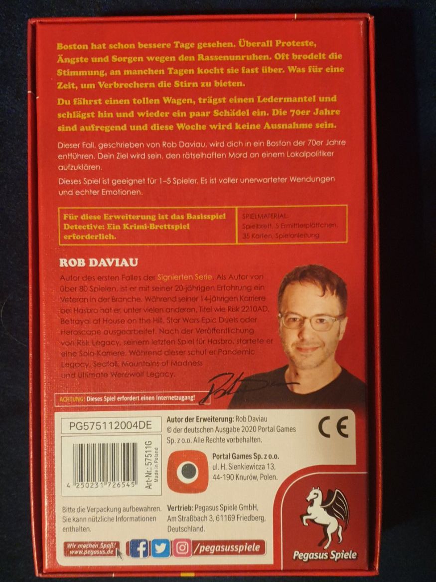 Pegasus Spiele Giochi: Detective: Doppelter Boden - Erweiterung – Usato da Solothurn venduto da ferou 1