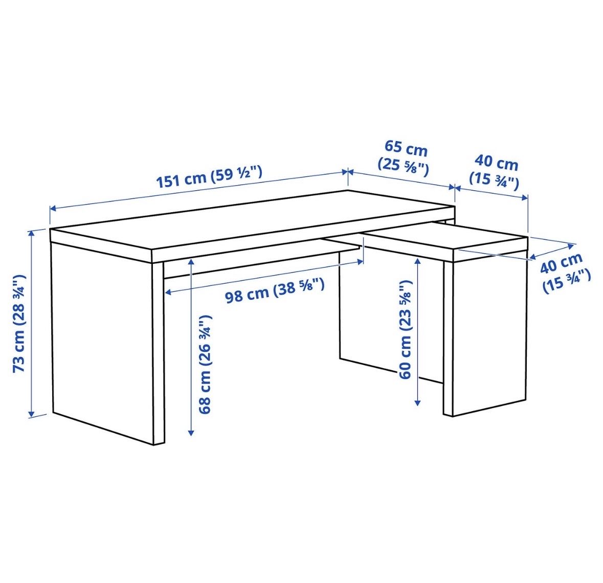 Ikea Scrivanie: Ikea Malm Schreibtisch – Usato da Zürich venduto da deb_3456 7