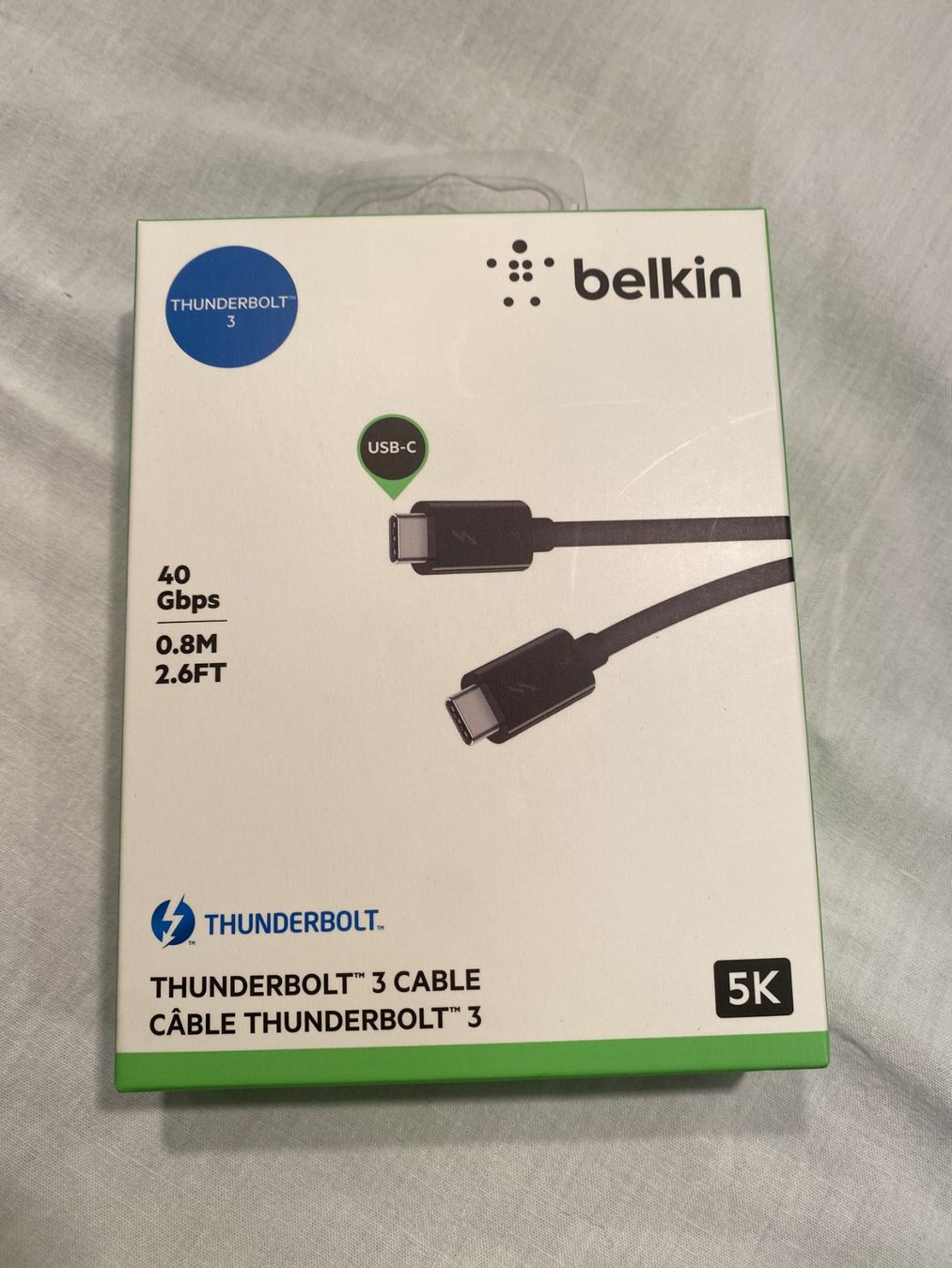Belkin Cavi: Belkin Thunderbolt 3 USB-C Kabel 0.8m | neu OVP – Nuovo e nell'imballaggio originale da Zürich venduto da kar_2st9