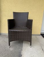 6 Stück Gartensessel aus Rattan, dunkelbraun, Top Zustand!