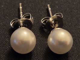 Paire de boucles d'oreilles perles 4 mm argent 925
