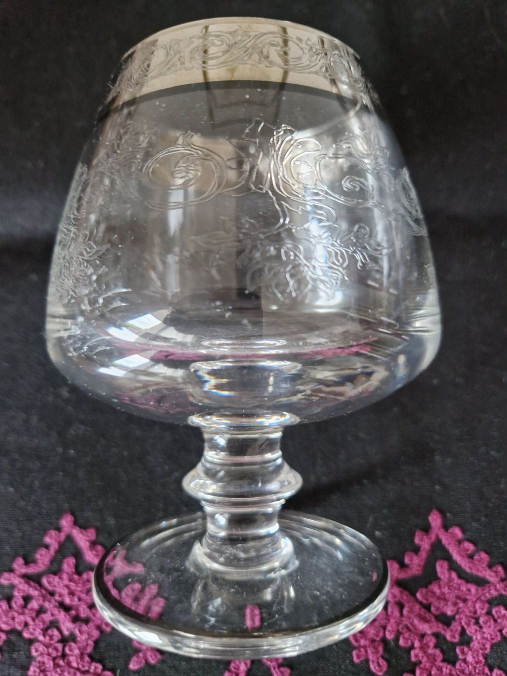 Murano Gläser: 6 Cognacgläser Murano Medici/ Platinrand – Neu (gemäss Beschreibung) aus Bern von Antikbatik 2