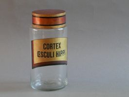 ANTIKE APOTHEKER-DOSEN GLAS 19. JH.
