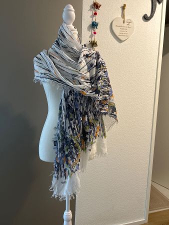 Foulard BAMBOO weiss /bunt