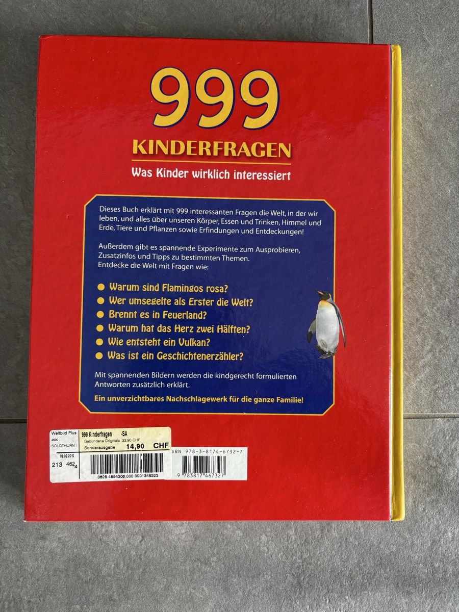 Bücher: 999 Kinderfragen – Gebraucht aus Oberdorf SO von retowolf 1