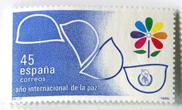 Briefmarke "Jahr des Friedens". Spanien.