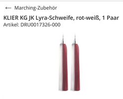 Lyra Klier Schweife rot weiss, neu