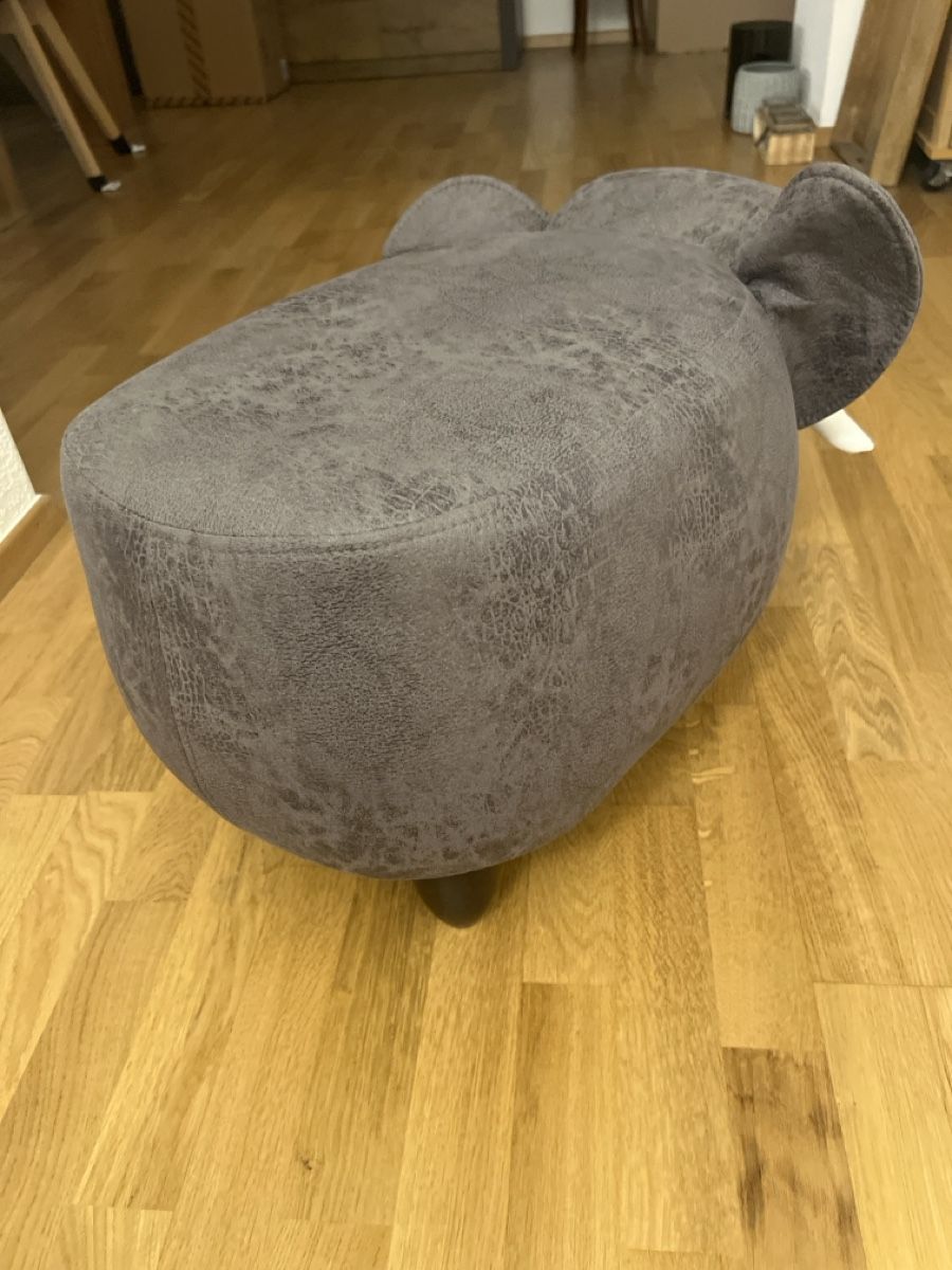 Hocker: Hocker Elefant grau mit Beinen neuwertig – Neu (gemäss Beschreibung) aus Uznach von Apuutze 2
