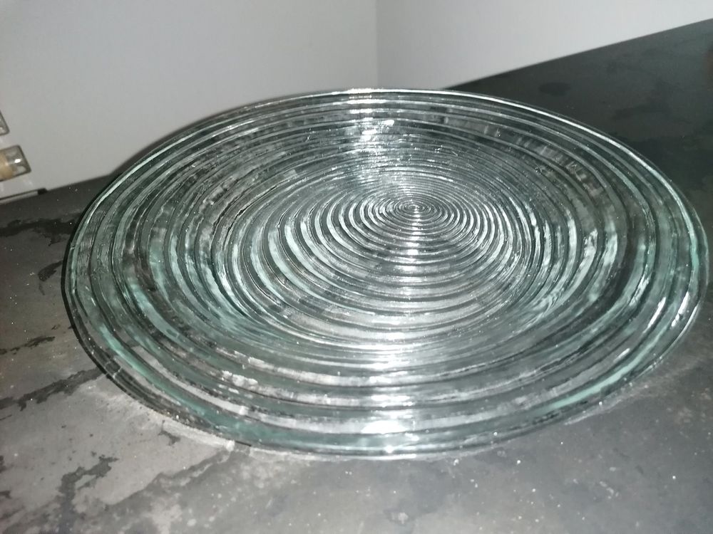 Glasteller/-platte "Spiralen" - ev. von Niederer? 2