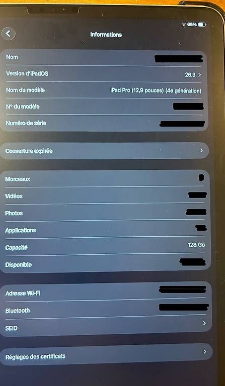 Apple Tablet PC: iPad Pro 12.9 (4ème gen.) + apple keyboard – Usato da Fiaugères venduto da mal_q6cn 4