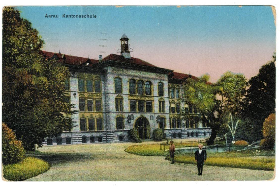 Ansichtskarten: AK Aarau. Kantonsschule 1922 – Gebraucht aus Zürich von tol_b7c7