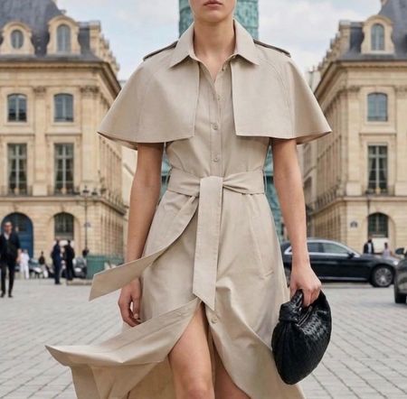 Zara cape midi dress Kleid Massimo COS minimalistisch