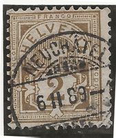 NEUCHATEL 06.02.89 auf Zu#58A Mi#50x Vollstempel [6B11]