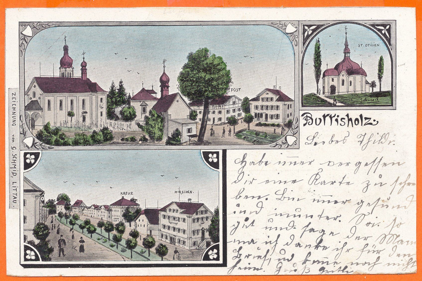 Cartoline postali: BUTTISHOLZ / LU - 3-Bild col. - 1901 – Usato da Liestal venduto da flohmy