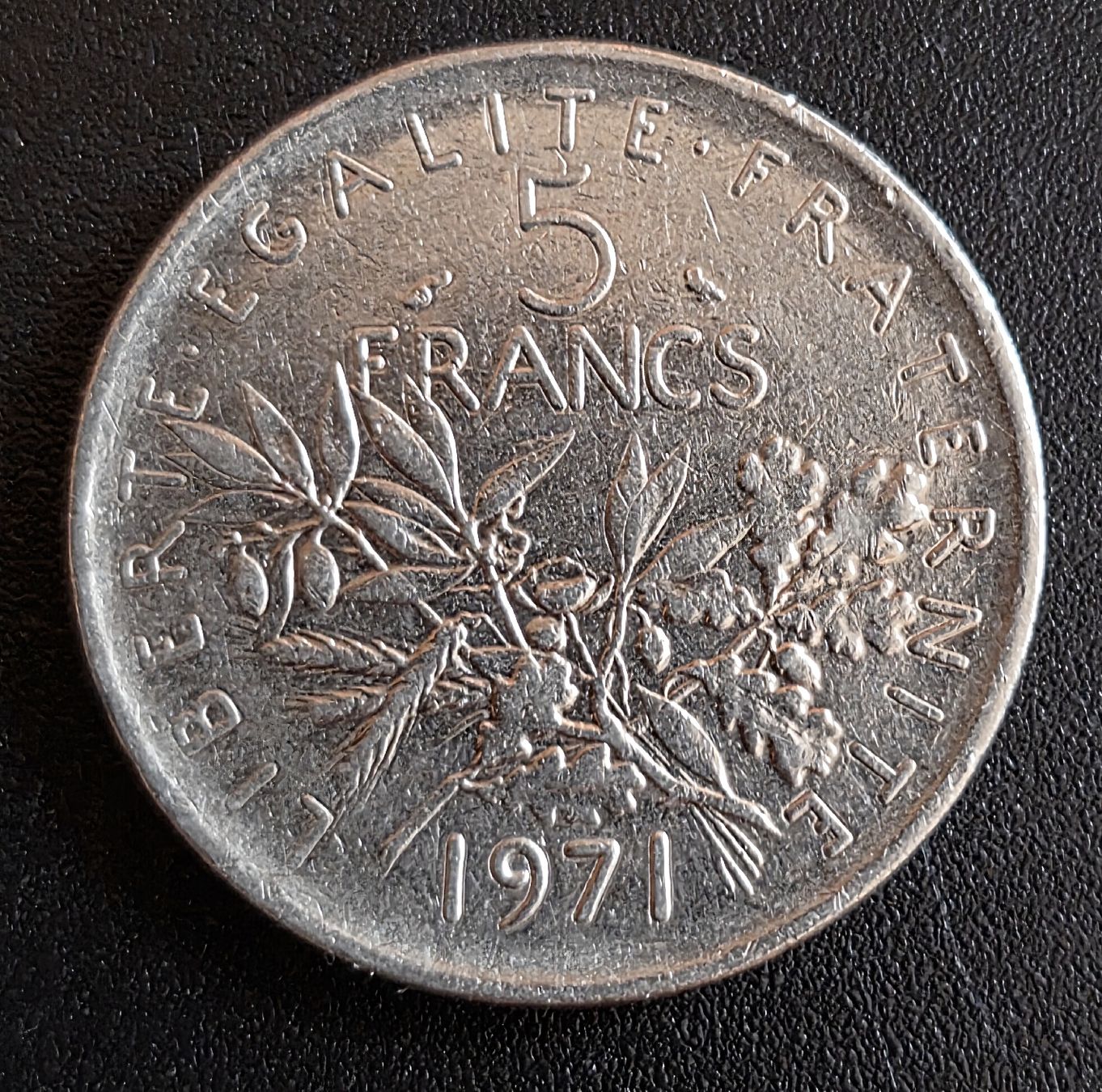 Tutti le monete: 5 francs 1971 France – Usato da Genève venduto da bbastos 1