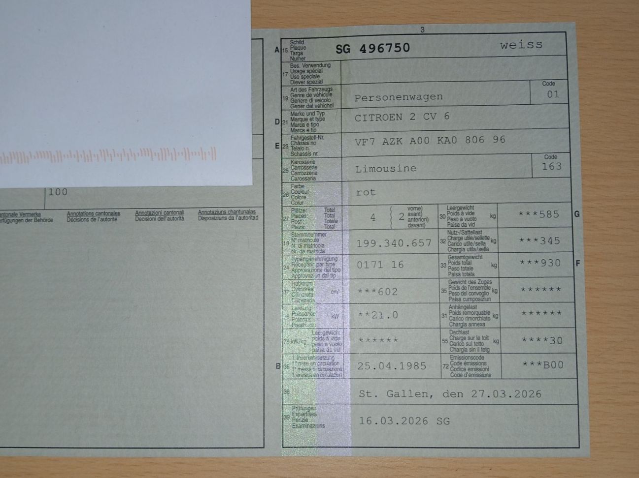 Citroën Automobili: Citroen 2CV 6 Spezial – Usato da Goldach venduto da huerlimann78 9