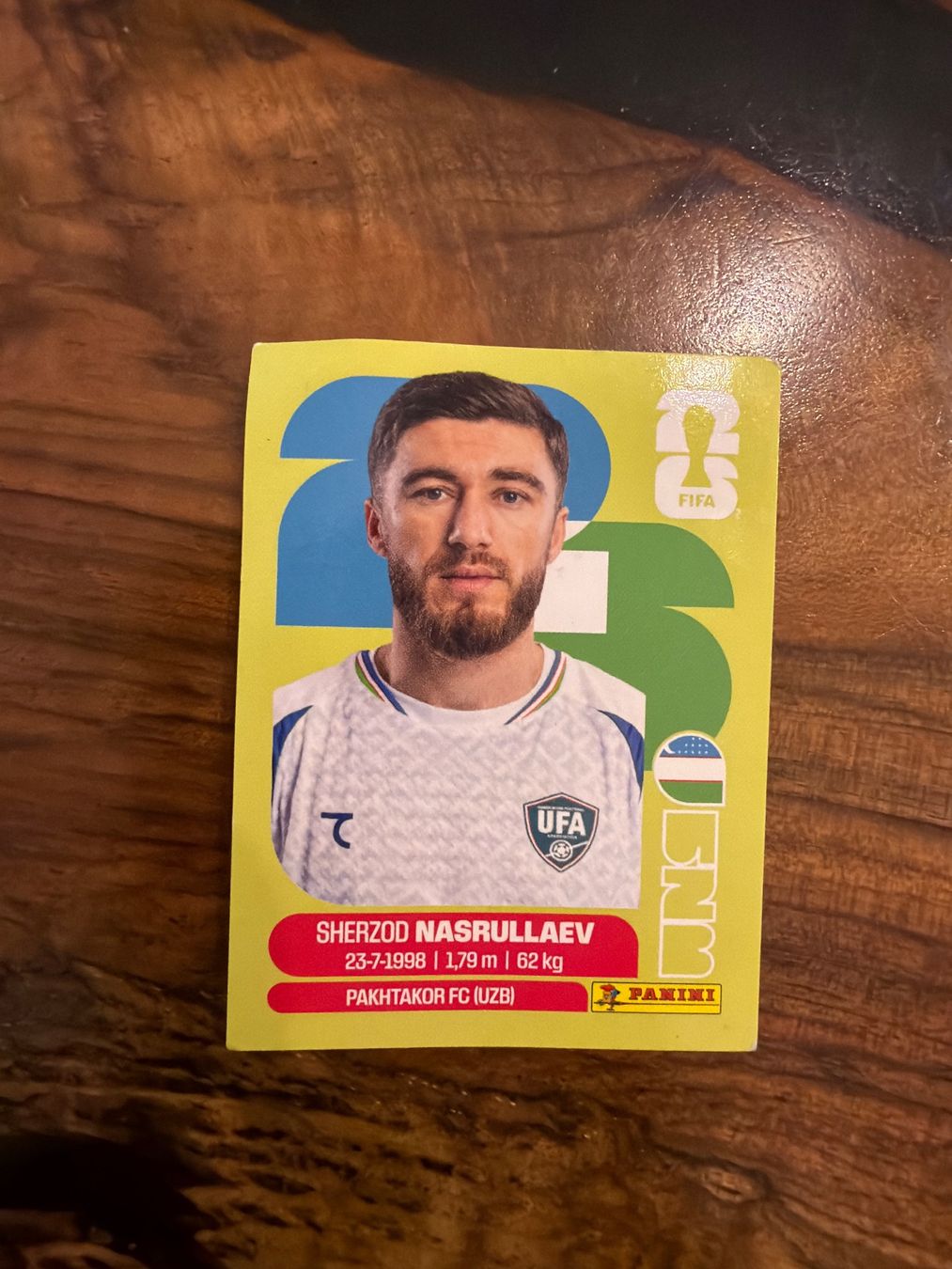 Sticker: Panini Sticker Sherzod Nasrullaev UZB 4 – Usato da Zug venduto da Peri010