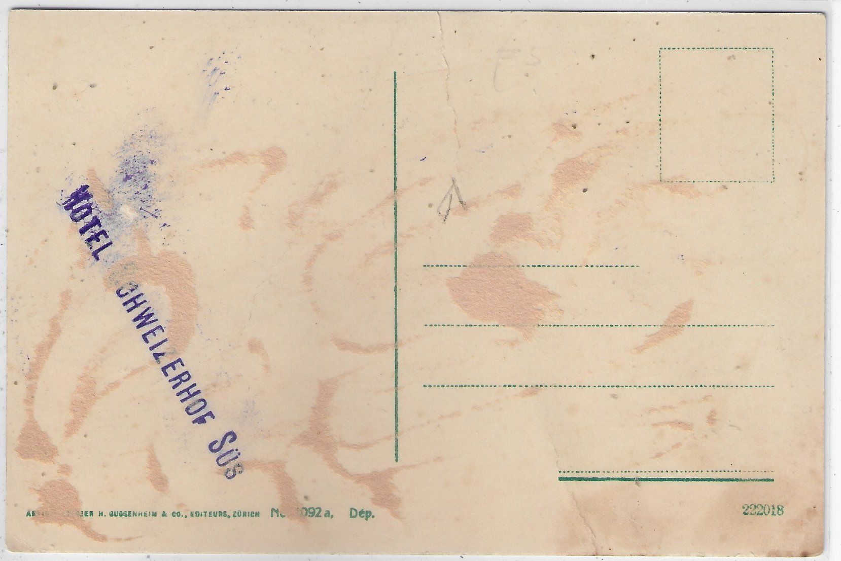 Cartes postales: Süs - Hotel Schweizerhof - Litho – Défectueux à Ettingen par Kartenplanet 1