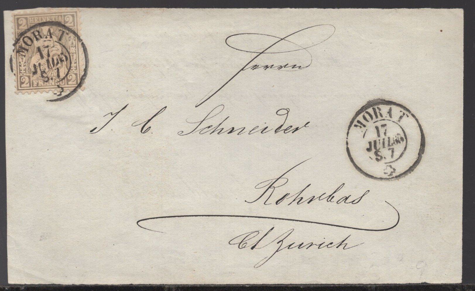 Alle Briefmarken: MORAT 17.JUIL.65  Ausschnitt – Gebraucht aus Aarau von kufi44