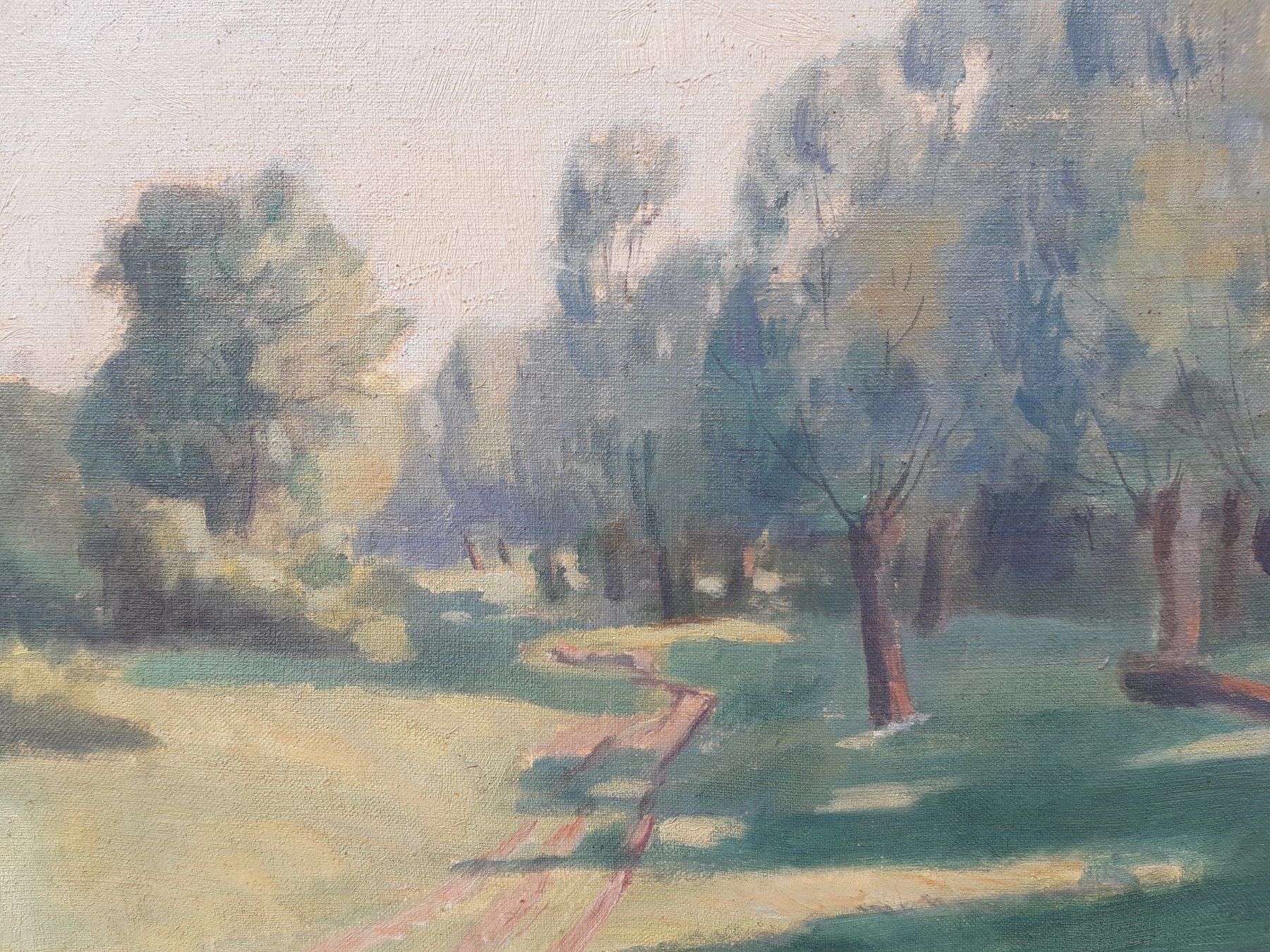 Dipinti: A. GUEYDAN (1895-1981)paysage campagnard – Usato da Lausanne venduto da leneko 2