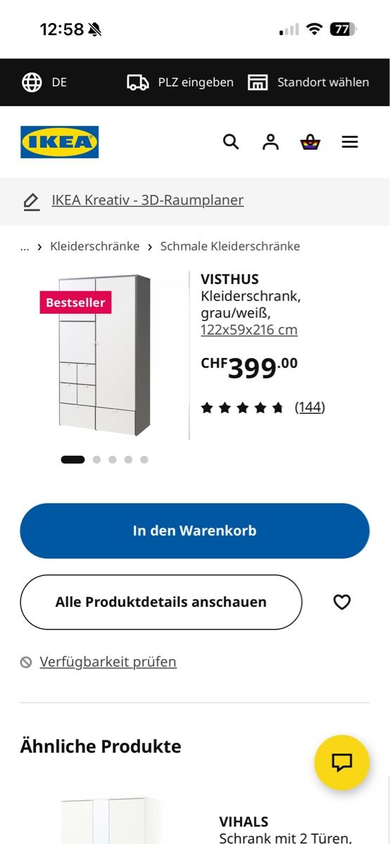 Ikea Armoires: VISTHUS Kleiderschrank  – Neuf (Voir description) à Urtenen-Schönbühl par m19_2fdb 1