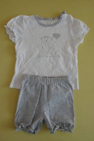 Sommer-Zweiteiler Teddybär, Gr. 12 Mte