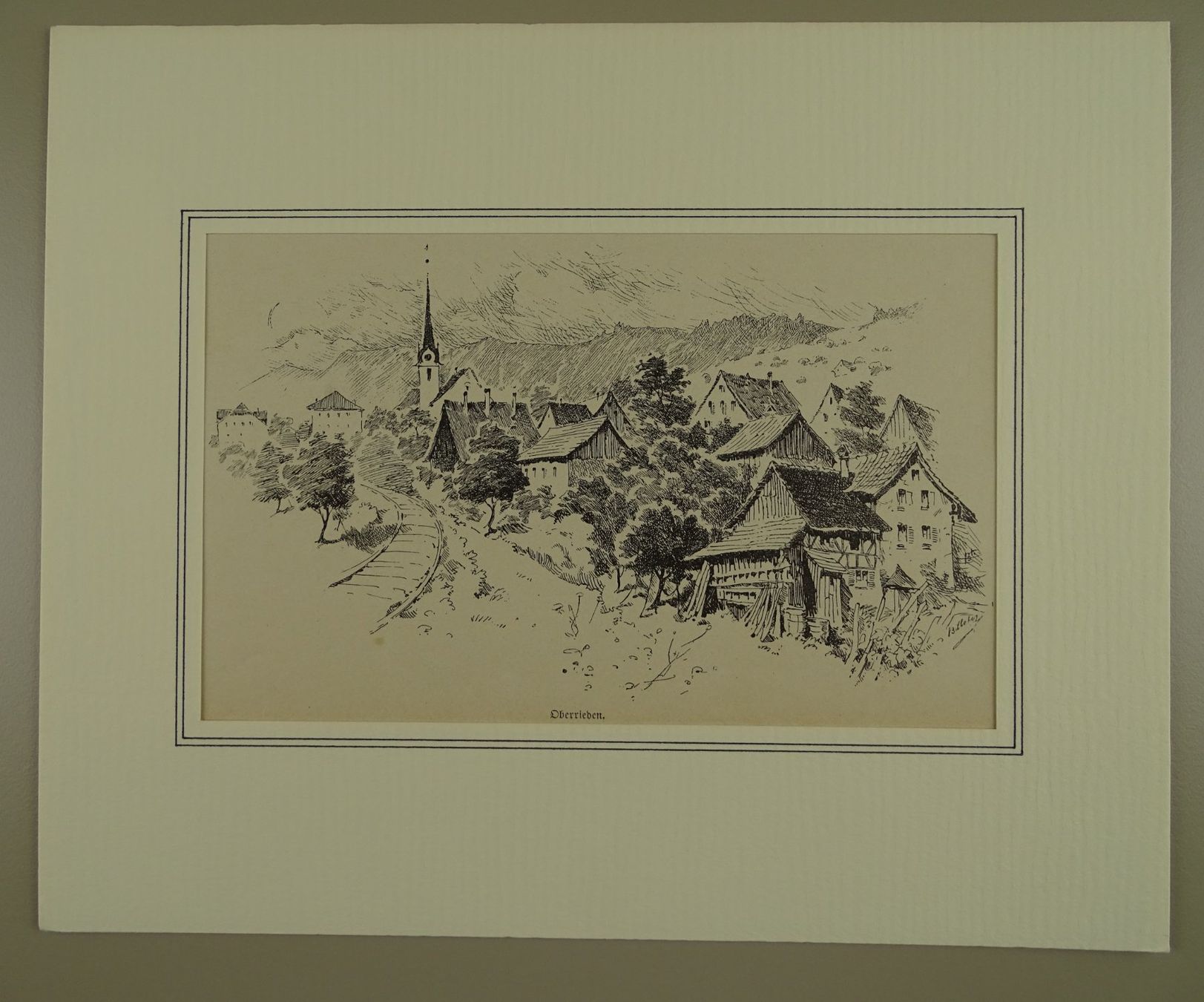 Incisioni: OBERRIEDEN, ZINKÄTZUNG 1897 – Usato da Grüningen venduto da Kartensammler 1