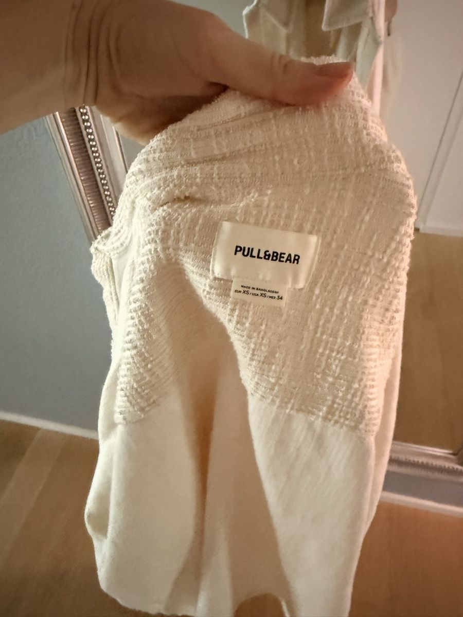 Pull&Bear Camicette: Pull&Bear Sommer Bluse Crème Weiss gr XS beige Bluse Hemd  – Usato da Staad SG venduto da Chirrari 2
