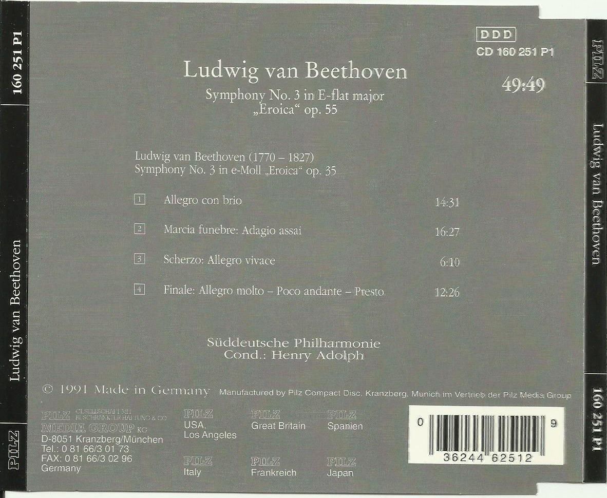 CDs: Ludwig van Beethoven Symphony No.3 CD – D'occasion à St. Margarethen TG par ursk10 1