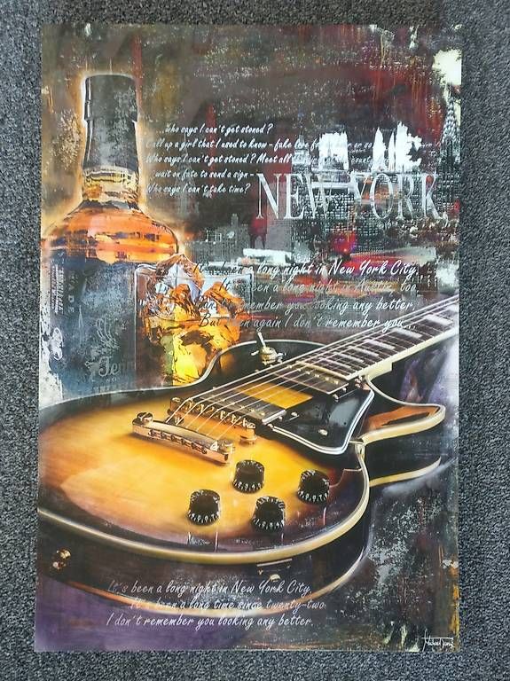 Poster & Bilder: Grosses Bild Gitarre Whiskey – Gebraucht aus Kehrsatz von BPortmannn