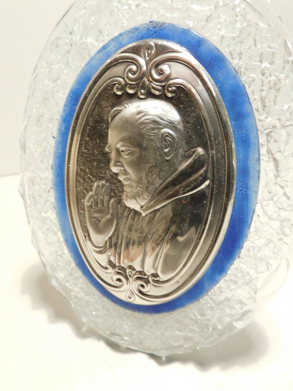 Foto & Immagini: Padre Pio Kristallbild mit Silberrelief – Usato da Sursee venduto da 76 1