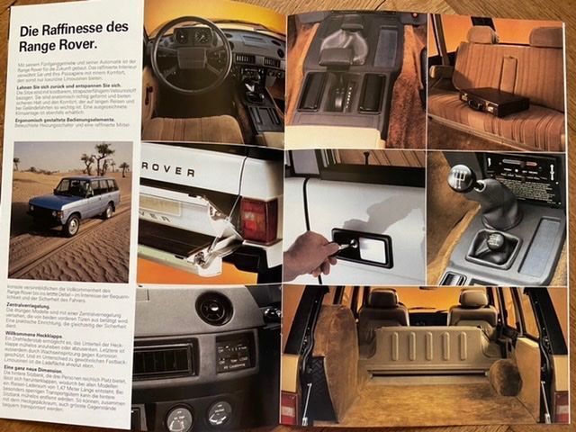 Land Rover Dokumente: RANGE ROVER ca 1983 Prospekt Schweiz brochure catalogue – Gebraucht aus Langenthal von Andreasdavidk 3