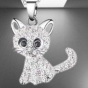 😺 Glänzende Eleganz: Silberfarbene Katzenhalskette 🩶💫