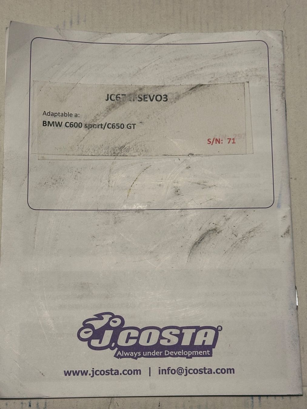 Tutti i ricambio per moto: Variateur J.Costa - BMW C600 & C650 – Usato da Vésenaz venduto da pgo_l6rl 8