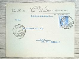 TR80 Enveloppe + Timbre Italie 1927