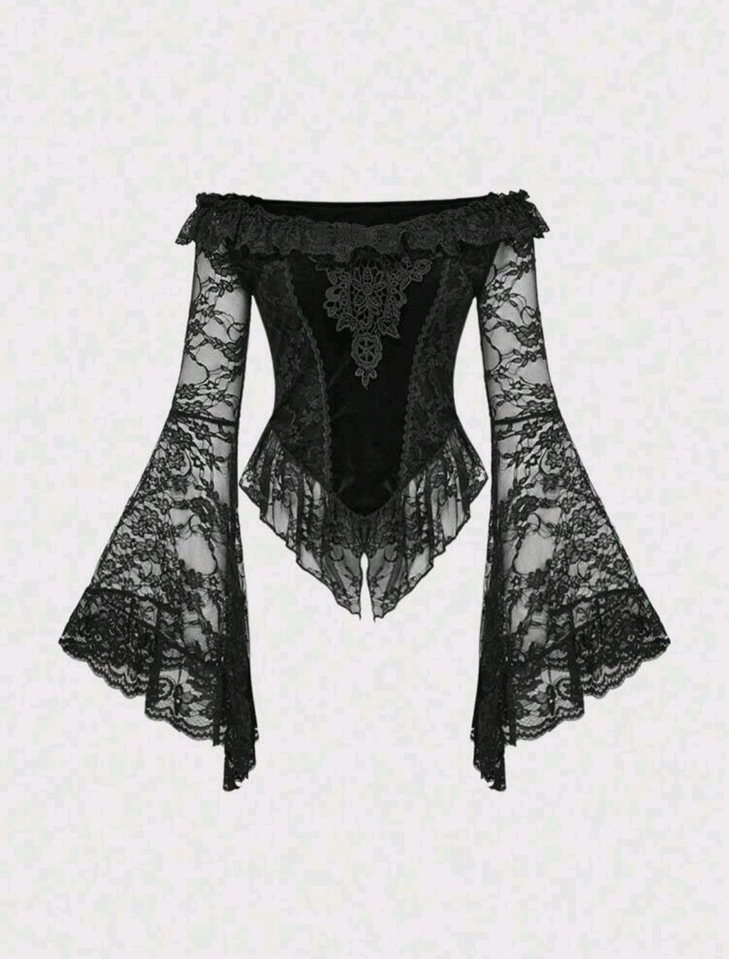 Camicette: Wunderschöne Gothic Samtbluse Gr S *neu* – Nuovo e nell'imballaggio originale da Münsingen venduto da BlackTears-3