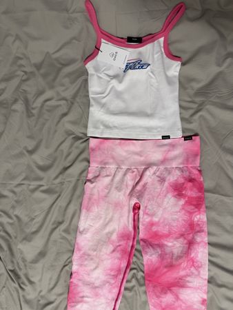 Oace Tanktop & Leggings Gr. M Pink Tie-Dye Sommer-Set! 
