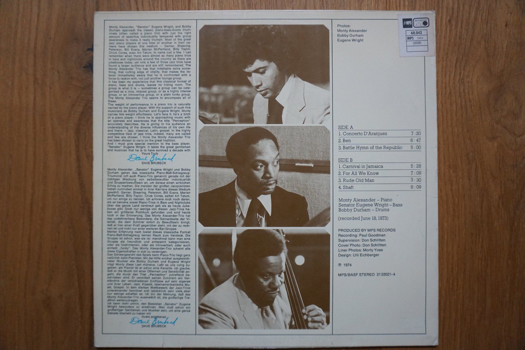 Dischi in vinile: Monty Alexander "Perception!" – Usato da Biel/Bienne venduto da sli_679k 1