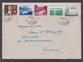 Pro Patria Serie1954: Gestempelt: Luzern 20.Vlll.54