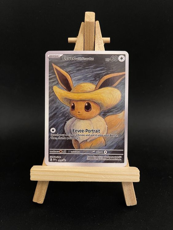POKEMON VAN GOGH Giclée Eevee Evoli 70 x 55 cm Canvas Wall Art NEUF